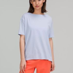 Lululemon Back in Action Short Sleeve Light Blue